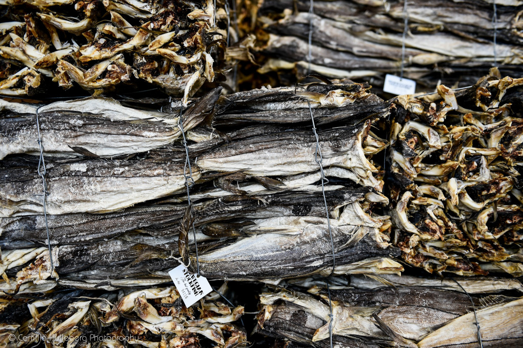Tørfisk i store mængder.