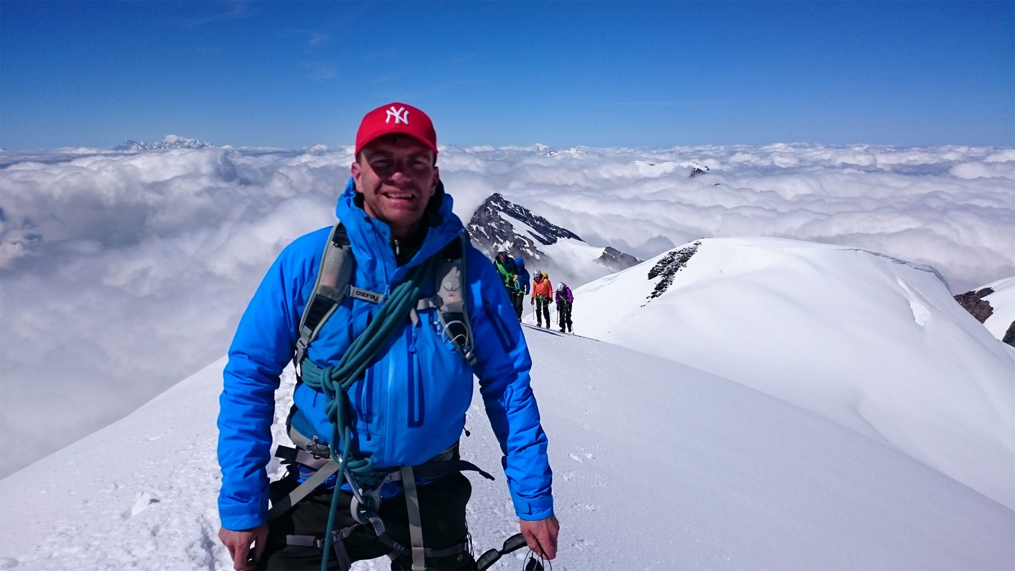 På toppen af Balmhorn (3698m) med GORE-TEX